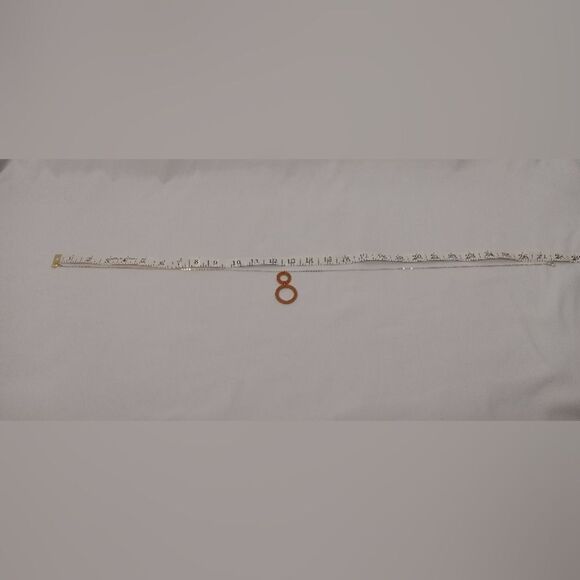 CLEARANCE Orange resin circles pendent necklace gold colored chain 27 1/2 inches - Picture 4 of 4